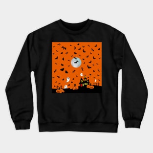 SPOOKY Season Happy Halloween Haunted House Crewneck Sweatshirt